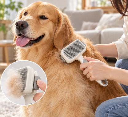 Self-Cleaning Pet Slicker Brush