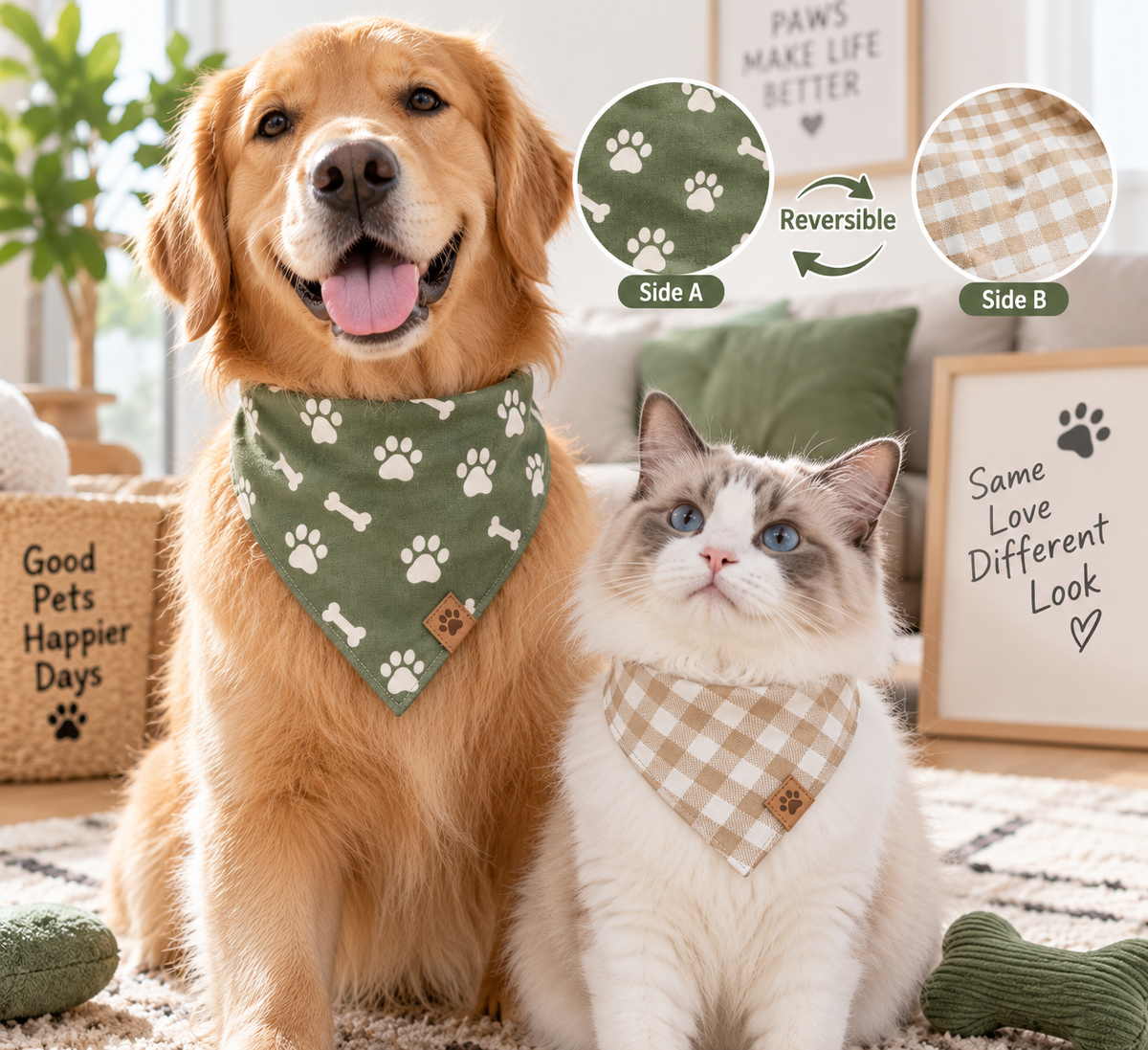 Reversible Pet Bandana