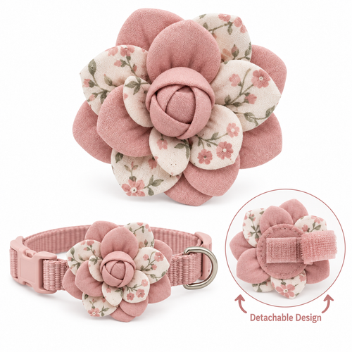 Detachable Pet Collar Flower